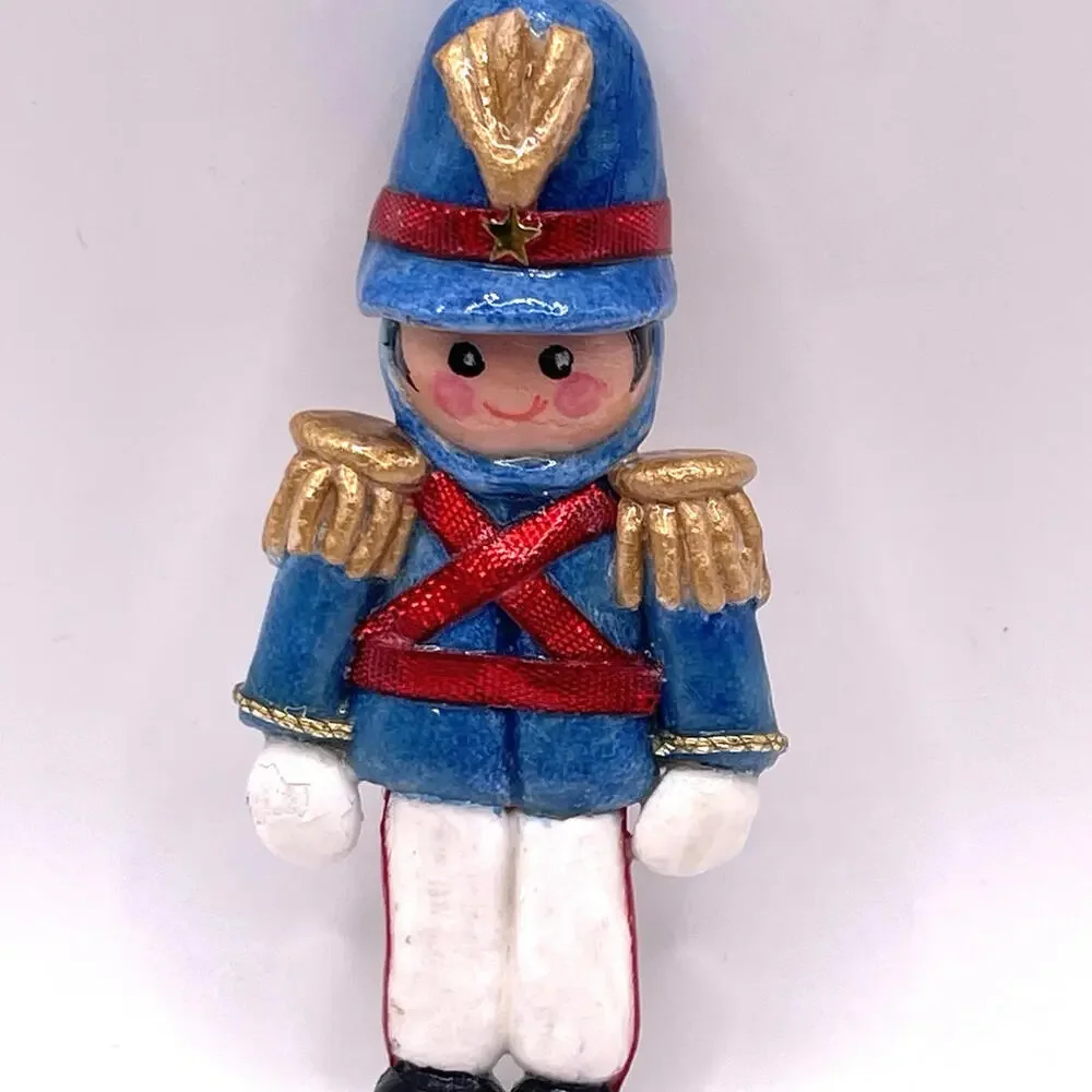 Vintage Nutcracker Salt Dough‎ Christmas Ornament 3.5